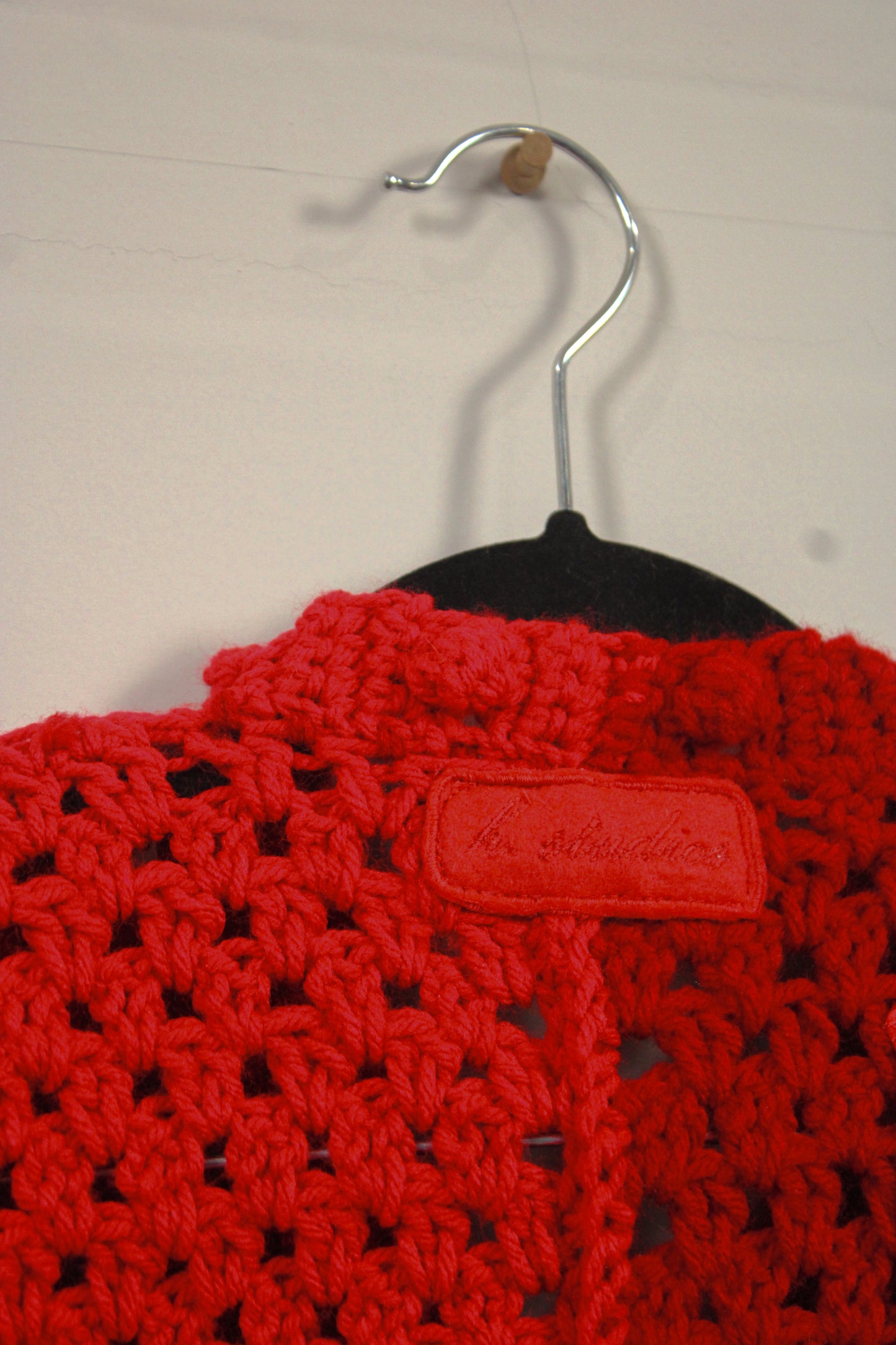 "To Do List" Color-blocked Crocheted Cropped Vest