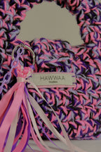 "Juice Box" Crocheted Handbag in "Grape Juice"