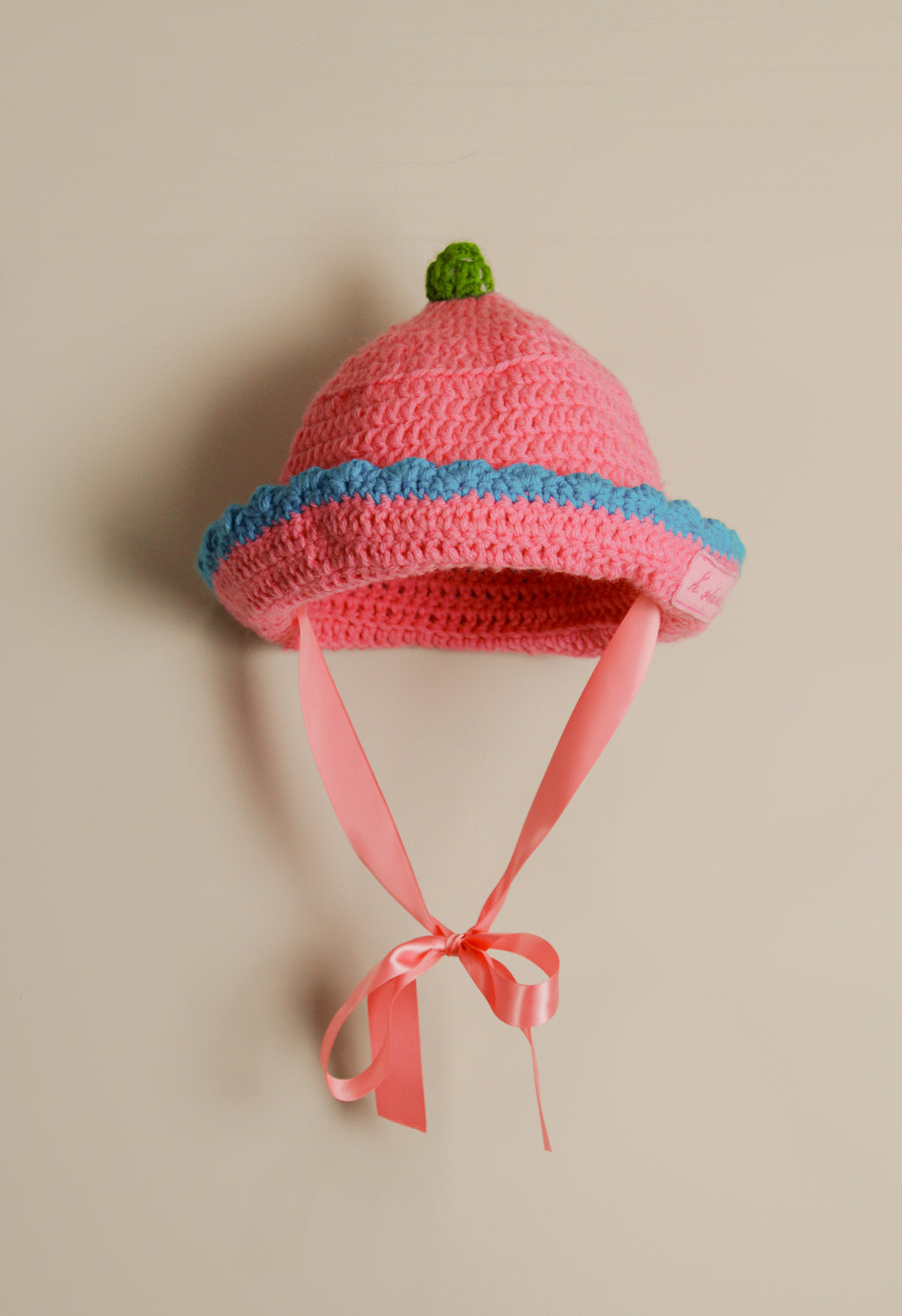 "Little Lamb" Crocheted Sailor/Bucket Hat in "Candy Store" (2-Ways to Wear)