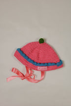 "Little Lamb" Crocheted Sailor/Bucket Hat in "Candy Store" (2-Ways to Wear)