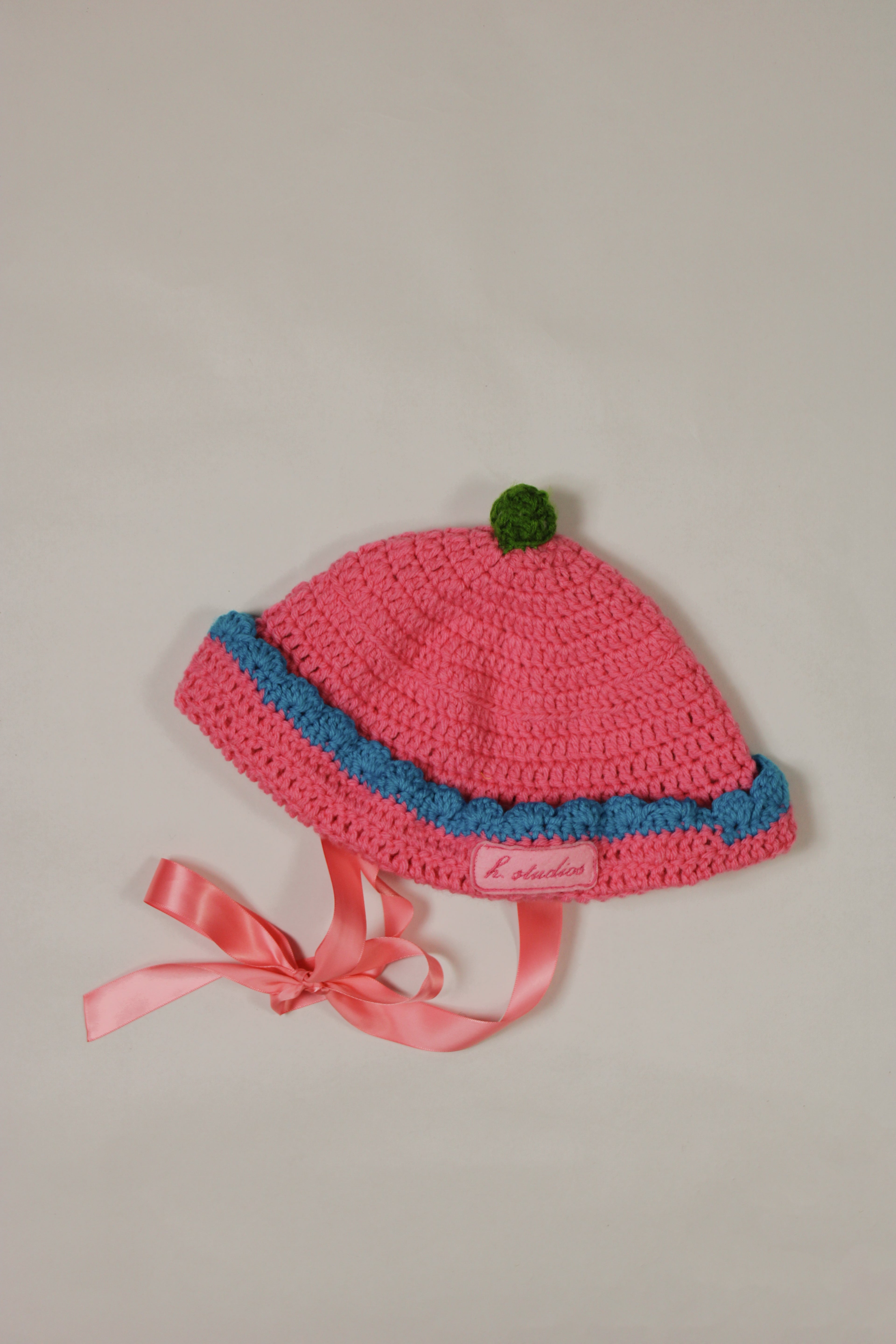 "Little Lamb" Crocheted Sailor/Bucket Hat in "Candy Store" (2-Ways to Wear)