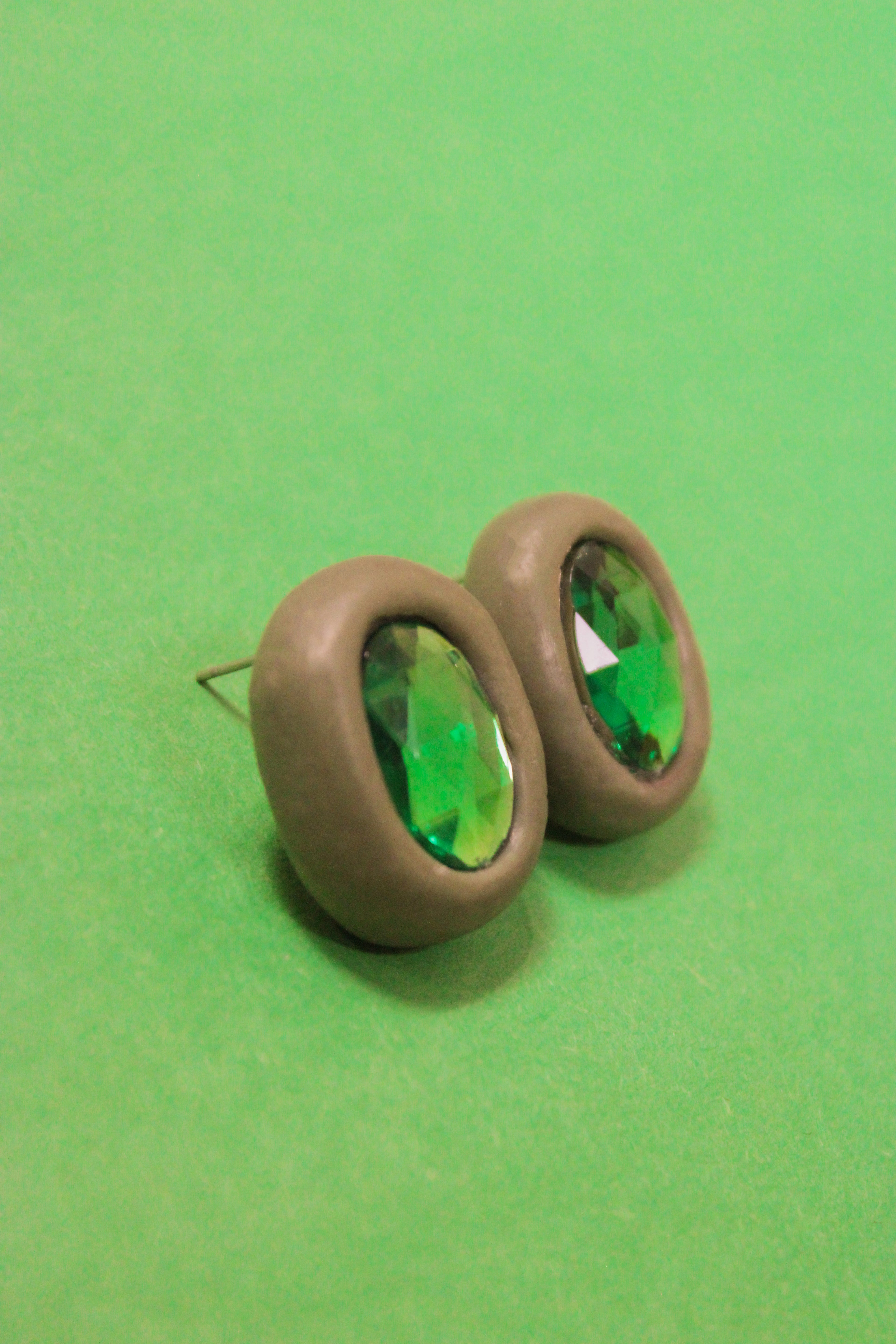 "A Girl's Best Friend" Rhinestone Stud Earrings in "Nature's Gem"