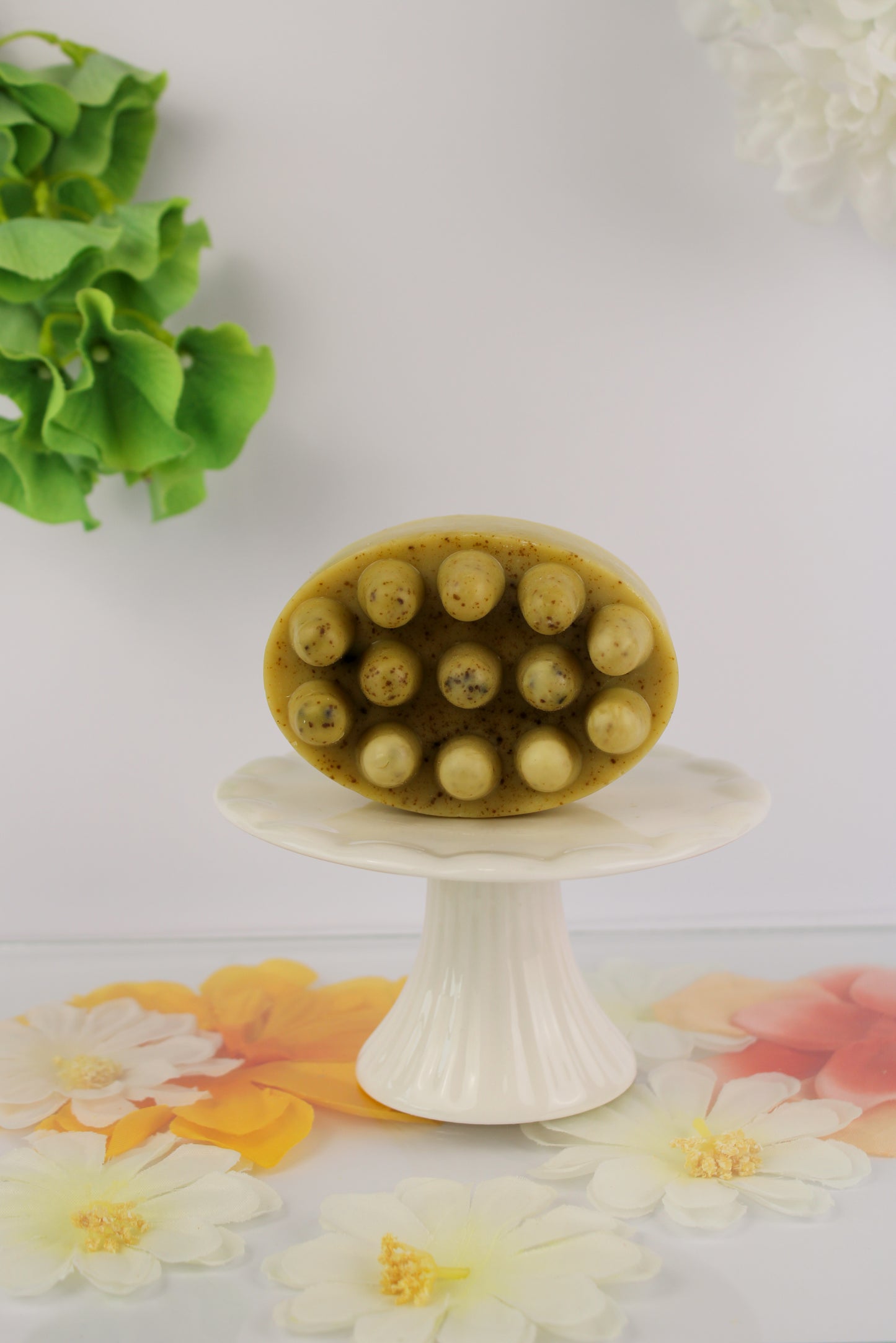 "Lemon Matcha" Natural Round Soap Bar