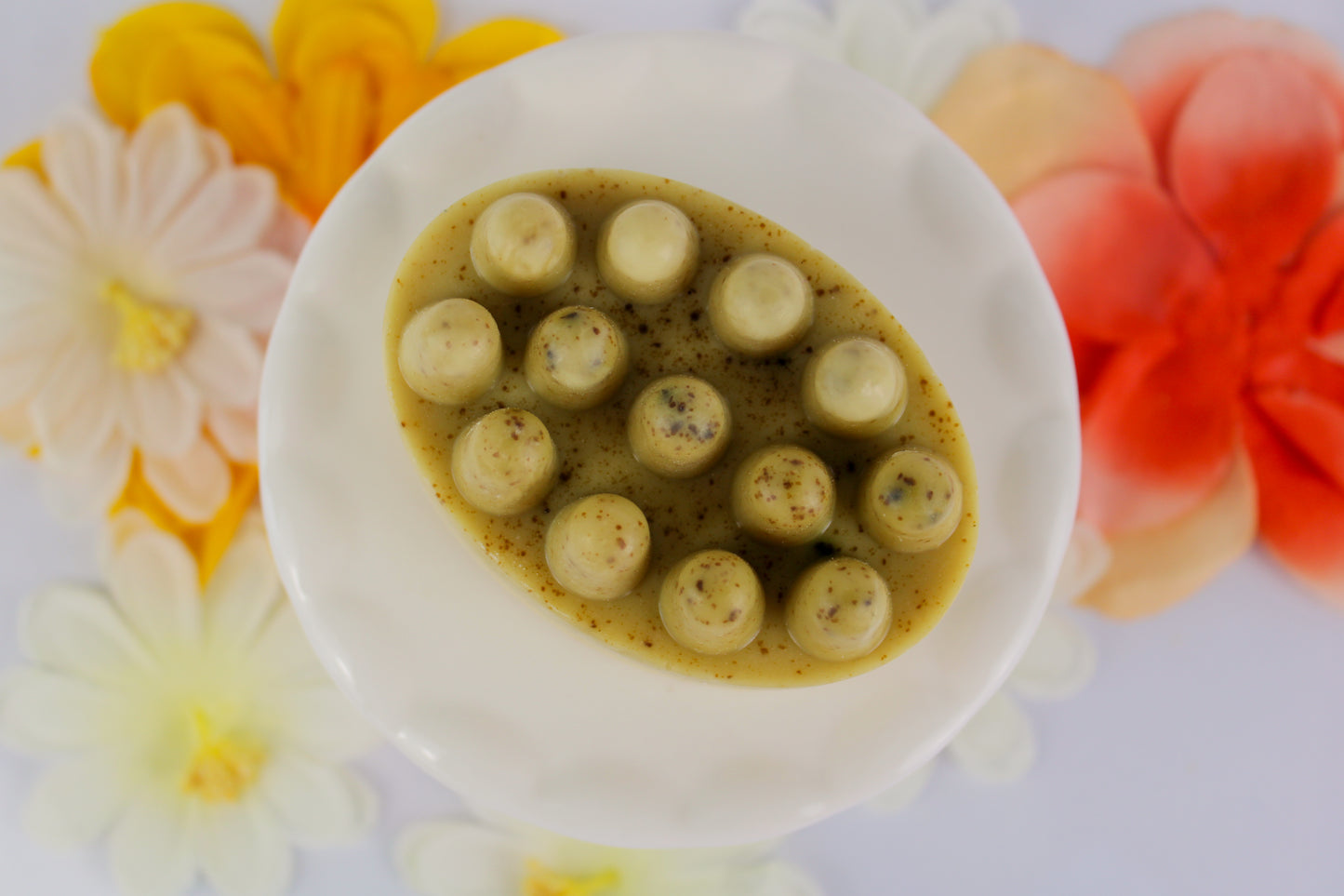 "Lemon Matcha" Natural Round Soap Bar