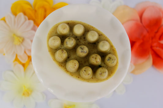 "Lemon Matcha" Natural Round Soap Bar