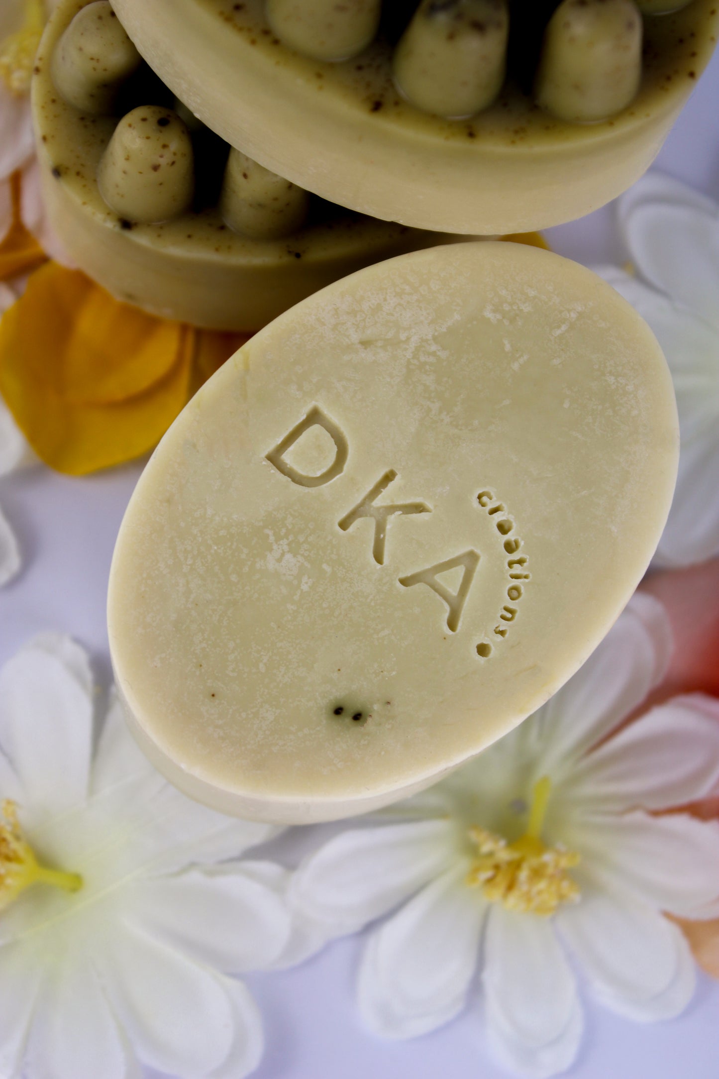 "Lemon Matcha" Natural Round Soap Bar