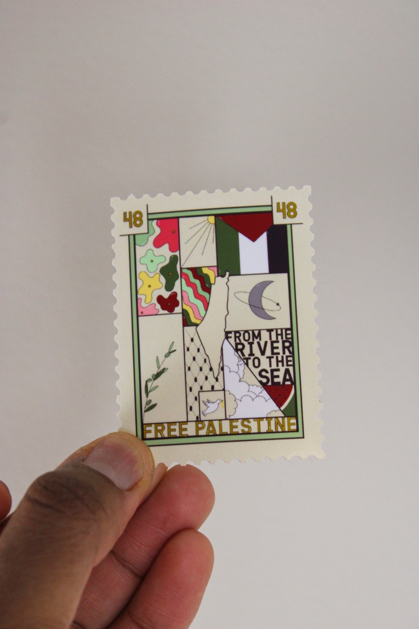 "Free Palestine Stamp" Sticker