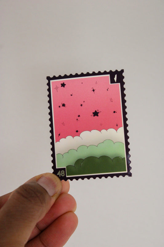 "Watermelon Universe Stamp" Sticker