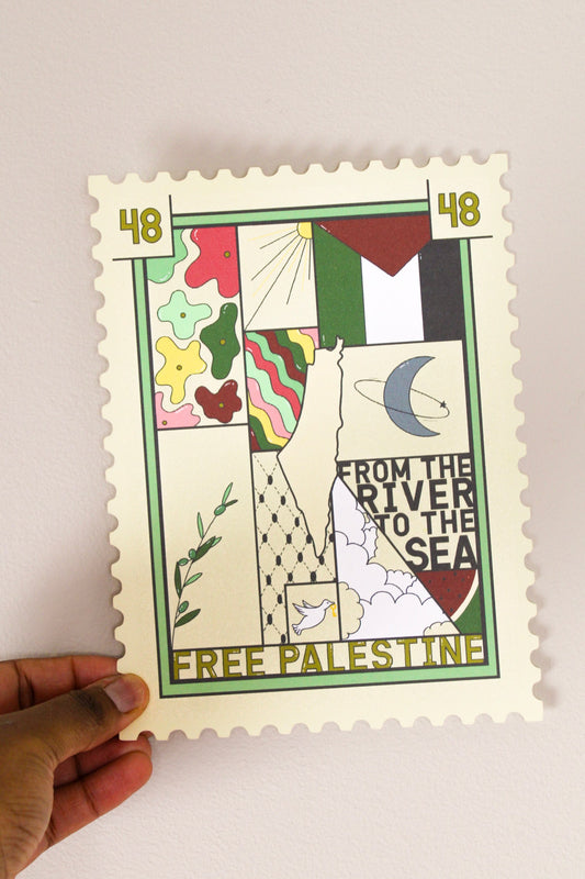 "Free Palestine Stamp" Print